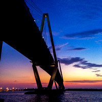 Cooper River Bridge sunset Arthur Ravenel Bridge